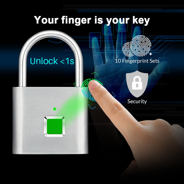 Fingerprint Smart Padlock - Up|Scale Essentials